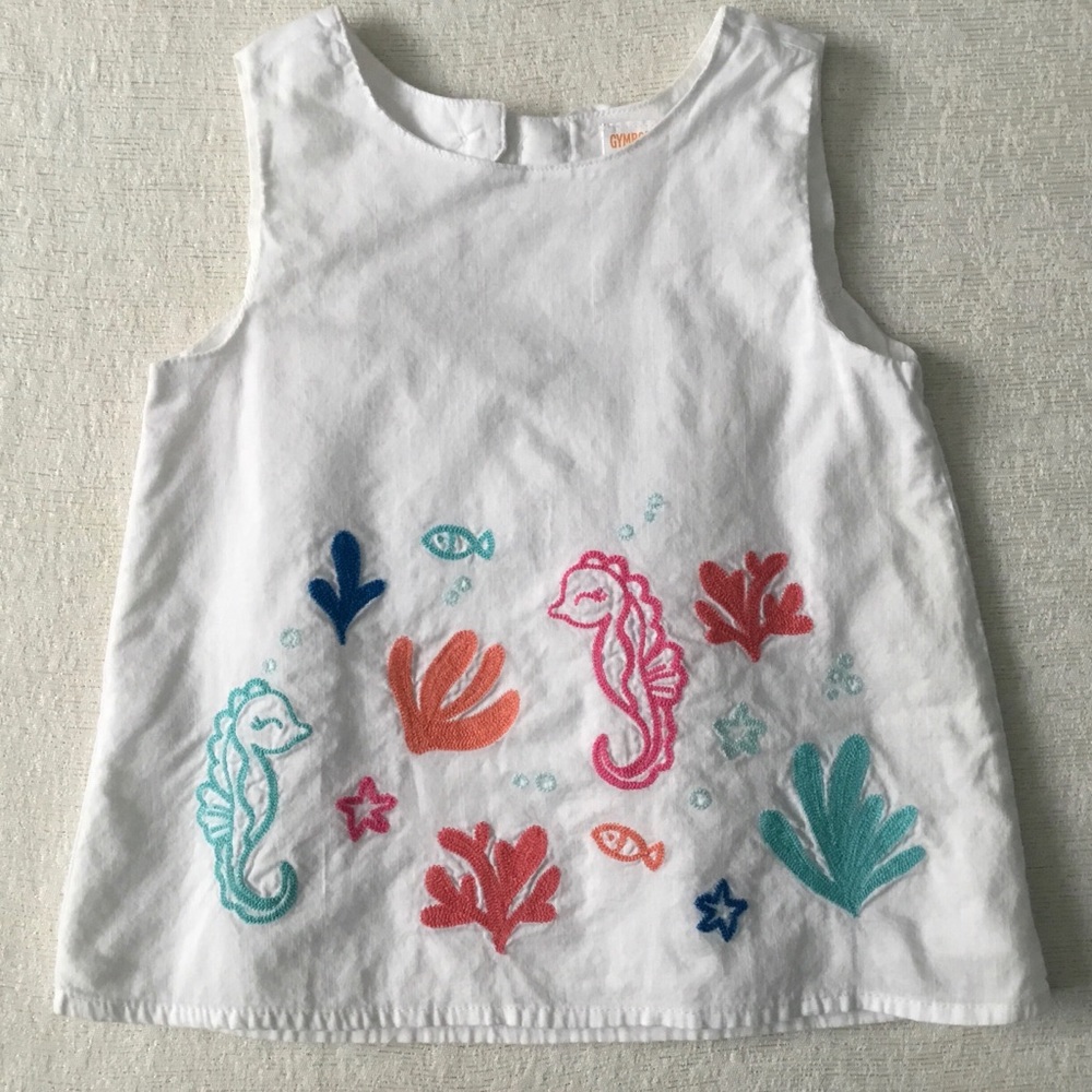 Gymboree 2T Embroiled Tank 100% cotton.